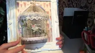 Book folding bird cage // SOLD