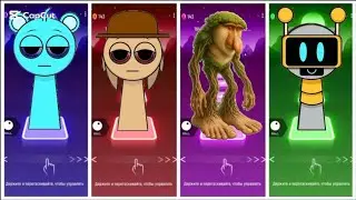 Sky blue normal Sprunki🆚Tunner Tan Sprunki🆚Brr Brr Patapim 🆚Fun bot Sprunki🎶