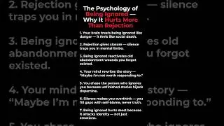 The Psychology of Being Ignored &mdash; Why Silence Hurts More Than Rejection