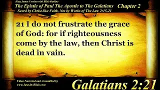 Galatians Chapter 2 - Bible Book 48 - The Holy Bible KJV Read Along Audio/Video/Text