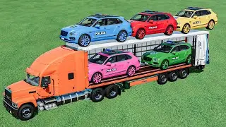 Transport Of Colors -  Police Cars with Man Truck - Farming Simulator 22