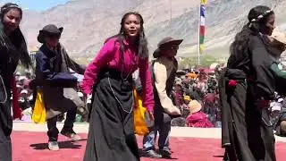 JLMS STUDENTS PERFORMED TIBETAN GORSHAY DURING THE CELEBRATION OF BUDDHA PURNIMA AT DUZIN PHOTANG.