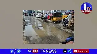 Public Facing Problems With Damaged Roads  Vijayawada || 1TV NEWS ||