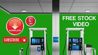 Electric Car Charging Station Green Screen For Video Editing