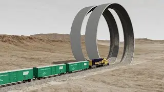 Trains vs Double Vertical Loop Crashes 9 in BeamNG۔Drive by BeamNG High Speed