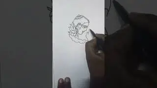 Recreating art of famous bapu art drawing#shorts #youtubeshorts