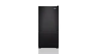 Maytag 22.1-cu ft Bottom-Freezer Refrigerator with Ice Maker (Black)