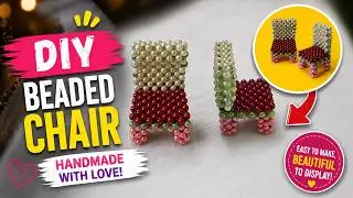 Part 3 diy beads chair/beads craft/beads diy/ miniature craft/miniature chair #diy #beads #craft