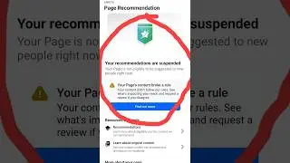 your recommendation are suspended 😭 | #facebook #shorts