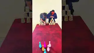 Who Wins This Cup Tower Challenge? 😱🏀 | Funny Game | Viral YouTube Shorts #shorts #viral