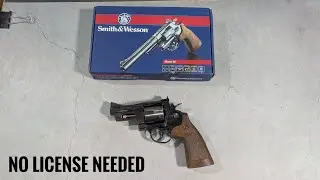Smith and wesson model 29 full metal CO2 pellets air revolver in India no license needed.