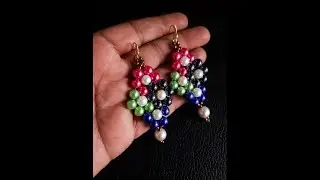 Diamond Shaped Beaded Earrings //DIY Earrings//Sreevee Handmade Creations