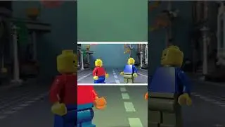Lego man gets stretched #legoman #lego #stretch #taller #meme #shorts