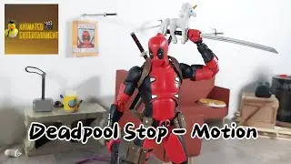 Deadpool stop motion animation fight scene
