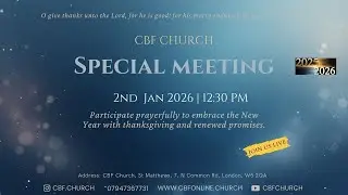 2nd Jan 2026 |Special meeting | BR. Abraham | CBF CHURCH | #hebronfellowship
