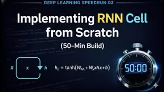 Deep Learning Speedrun: Implementing RNN Cell from Scratch (50-Min Build)