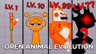 SPRUNKI OREN ANIMAL Evolution In Melon Playground - Sprunki - People Playground