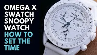 Как установить время на часах Omega x Swatch Snoopy | Руководство по часам Mission to the Moonphase