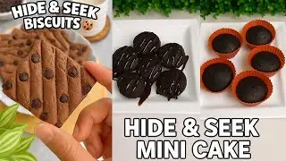 Hide & Seek Biscuit Mini Cake | No Oven No Egg Chocolate Cake | Easy Cake Recipe