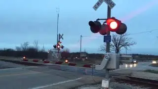 Amtrak 17 passes a GRS gate mechanism with Modern Industries equipment