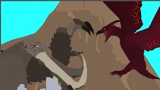 behemoth vs rodan battle monsterverse stick nodes