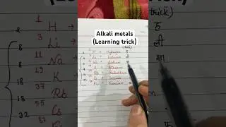 Alkali metals learning trick #tricks #metal #hydrogen #trending #trendingshorts #trendingvideo