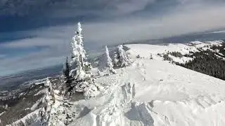 Skiing the Backcountry Ridge at Mission Ridge WA - Microwave - Shot 6 - #backcountryskiing