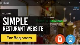 Simple Restaurant Website Design | Tutorial To Food Website( part-01)