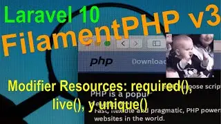 6.- Modifier Resources (required, live, unique) Filamentphp v3 - Laravel v10