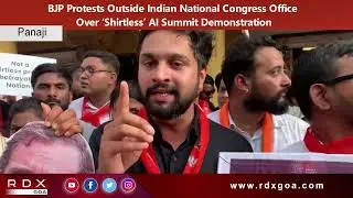 BJP Protests Outside Indian National Congress Office Over &lsquo;Shirtless&rsquo; AI Summit Demonstration