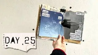 Junk Journal January Day 25: Modern &bull; Journal Challenge 2025 &bull; minimalistic Collage