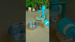 Mini hand pump project water for supply motor drinks cow duck and farm #waterpump #shorts #493