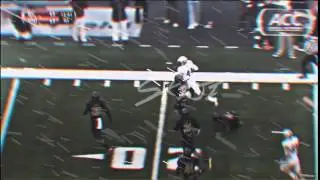 ACC Must See Moment   BC's Andre Williams Takes Down Defender With Stiff Arm   ACCDigitalNetwork