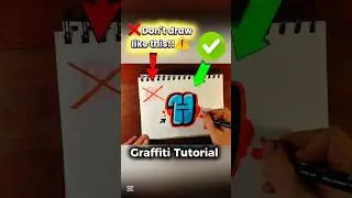 ‼️ Graffiti  Tutorial for beginners 😱💯 #art #tutorial #graffiti