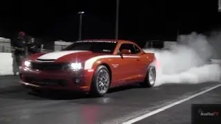 900 HP Twin Turbo LS7 Camaro - Redline Motorsports 14 PSI Boost Drag Pass Shake Down  - Road Test&reg;