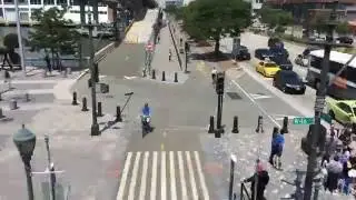 Time-Lapse NYC Bicycles,Cars,Runners,Shadows get ready
