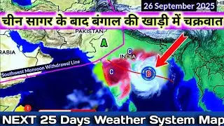 NEXT 25 Days Weather System Monsoon Withdrawal Troughs Cyclonic Circulation Update. 