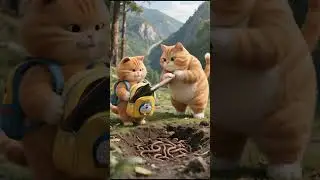 [SmartPaws Comedy] &ndash; fishing with leopards #aihewan #cartoon #aianimalworld #funny #aipets