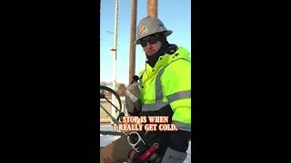 Electrical Lineman Program - Training in 10 degree weather!  #shorts