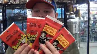 buying baseball cards at a cool games store