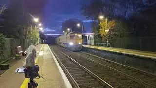 66736 & 66718 on 3S60 pass Eccles Road at 16:25 06/12/25