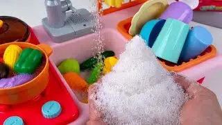[toy asmr] Kids Kitchen Sink Playset 🚰  ASMR Satisfying Unboxing No Talking | Review Toys
