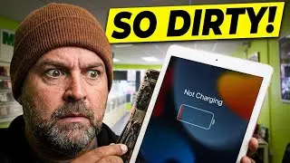 Little kid was having hard time to charge his iPad properly 😢 #asmr #apple #roblox #ipad #ios