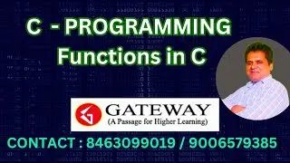 C PROGRAMMING | FUNCTIONS IN C | C FOR GATE CSE |  C FOR UGC NET COMPUTER SCIENCE | COMPLETE C