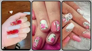 Amazing Rose Nails Art 😍🌹 // 2023 new Collection