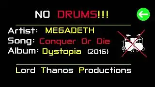 Megadeth - Conquer Or Die | NO DRUMS  | Backing Track | (Drumless)
