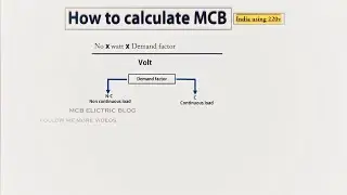 How to calculate MCB for TV, Iight, Fridge,AC....  #mcb #mcbconnection #mcbelictricblog