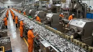 🐟 Inside a Canned Sardine Factory | Full Industrial Process | Process ASMR Factory