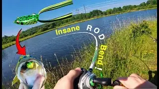 Fishing Frogs For AGGRESSIVE Post Spawn Bass! ( MULTIPLE BLOWUPS!)