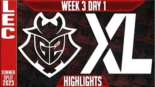 G2 vs XL Highlights | LEC Summer 2023 W3D1 | G2 Esports vs Excel